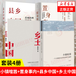 书籍 小镇喧嚣 县域治理现代化 乡土中国 置身事内 4册 中国政府与经济发展 县乡中国 凤凰新华书店旗舰店 社会科学总论正版 套装