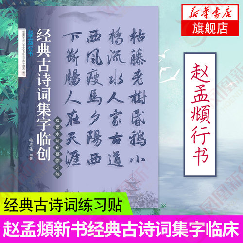 赵孟頫行书-经dian古诗词集字临创双面水写布摹临习练 赵体楷书字帖临摹习教程技法 凤凰新华书店旗舰店正版书籍