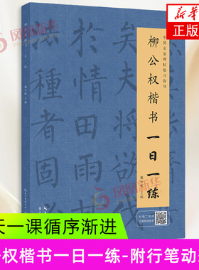 柳公权楷书一日一练 戴少明 书练字帖  中国名家碑帖临习指导书 学生毛笔字帖软笔行书教程成人初学者书法入门书籍临摹本