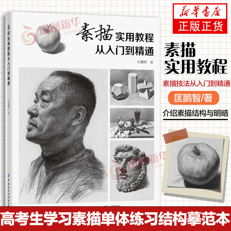 素描实用教程从入门到精通 匡鹏智 素描技法画法 美术初学者自学者