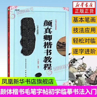 中国书法培训教程 颜真卿楷书教程 多宝塔碑 路振平 初学入门基础培训教程颜体碑帖学生成人书法毛笔字帖培训教材图书籍正版书籍