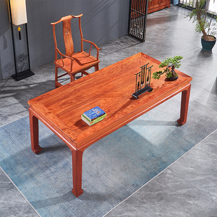 缅甸花梨木画案简约中式书法桌写字台红木书桌大果紫檀办公桌书房