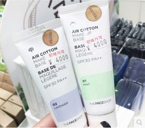 thefaceshop隔离霜辐射紫色绿色