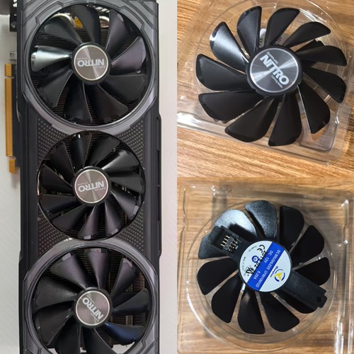 全新原装蓝宝石 RX VEGA 64 超白金显卡风扇中间风扇四针