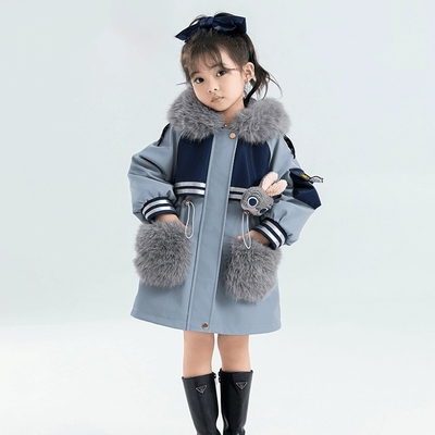 女童加绒外套秋冬装2025新款儿童朱迪警官派克服女孩上衣时髦洋气