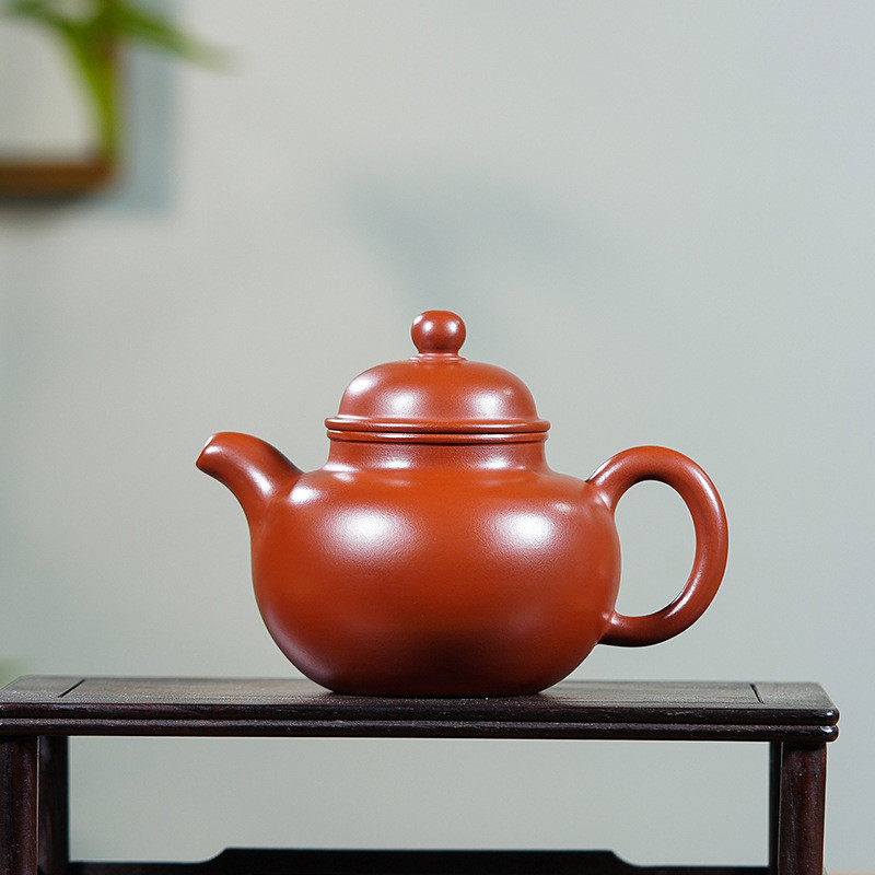 320毫升宜兴原矿正品紫砂壶手工制作茶壶大茶壶原矿大红袍掇球壶