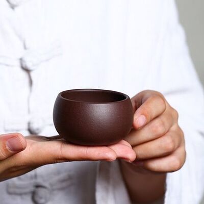 杯品茗杯子喝茶杯子圆