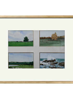 58x43cm纯手绘优秀水彩画 茶室办公室客厅收藏装饰画