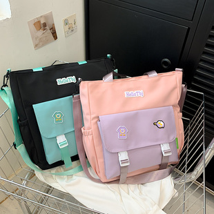 时尚单肩包女孩可爱百搭斜挎包女中小学生补习袋手提包简约旅行包