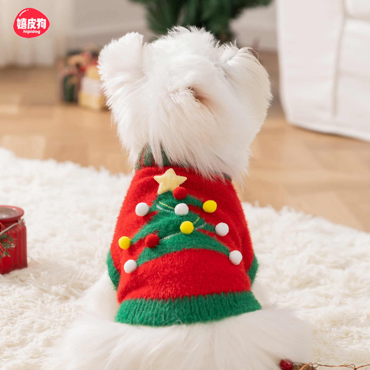 圣诞毛衣小狗狗衣服冬季泰迪比熊雪纳瑞小型犬宠物西高地冬天冬装