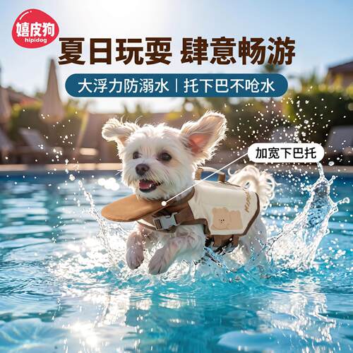 防呛水狗狗救生衣高浮力背心