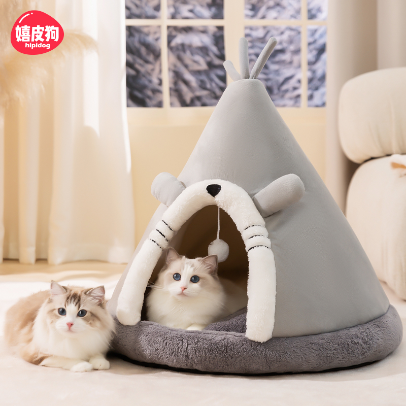 嬉皮狗保暖房子窝，加厚加绒