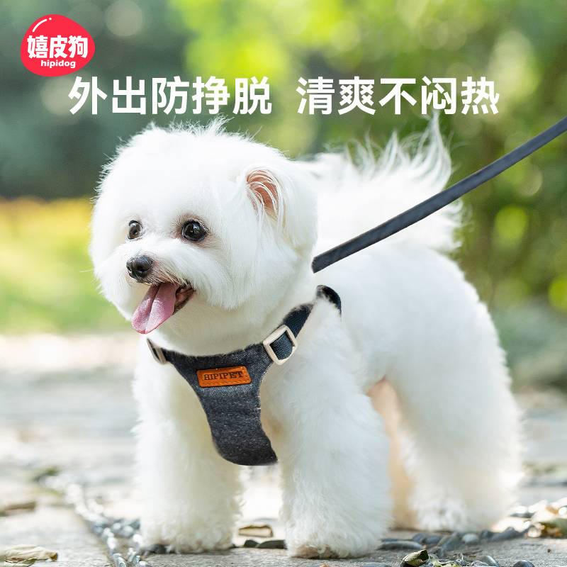 牛仔小狗狗背心式胸背带牵引绳