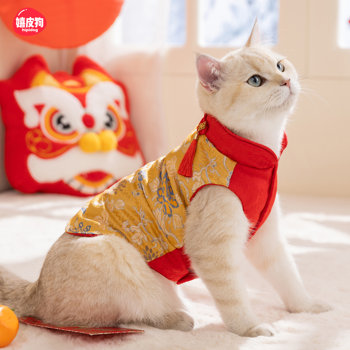 嬉皮狗|猫咪梅花唐装盘扣马甲