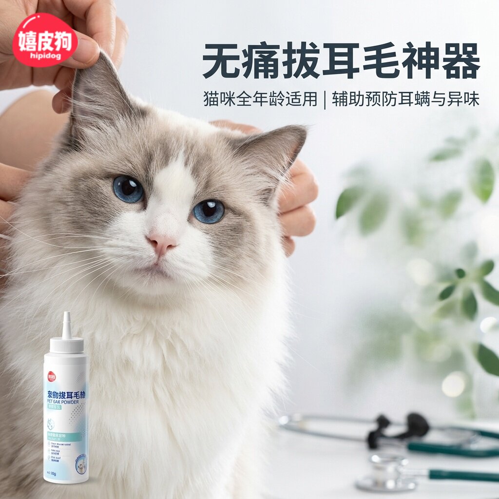 猫咪无痛拔耳毛粉去耳螨除臭图片