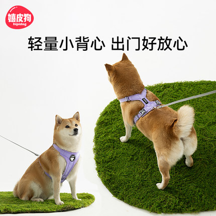 狗狗牵引绳背心式小型犬泰迪博美幼犬狗胸背带宠物比熊狗链遛狗绳