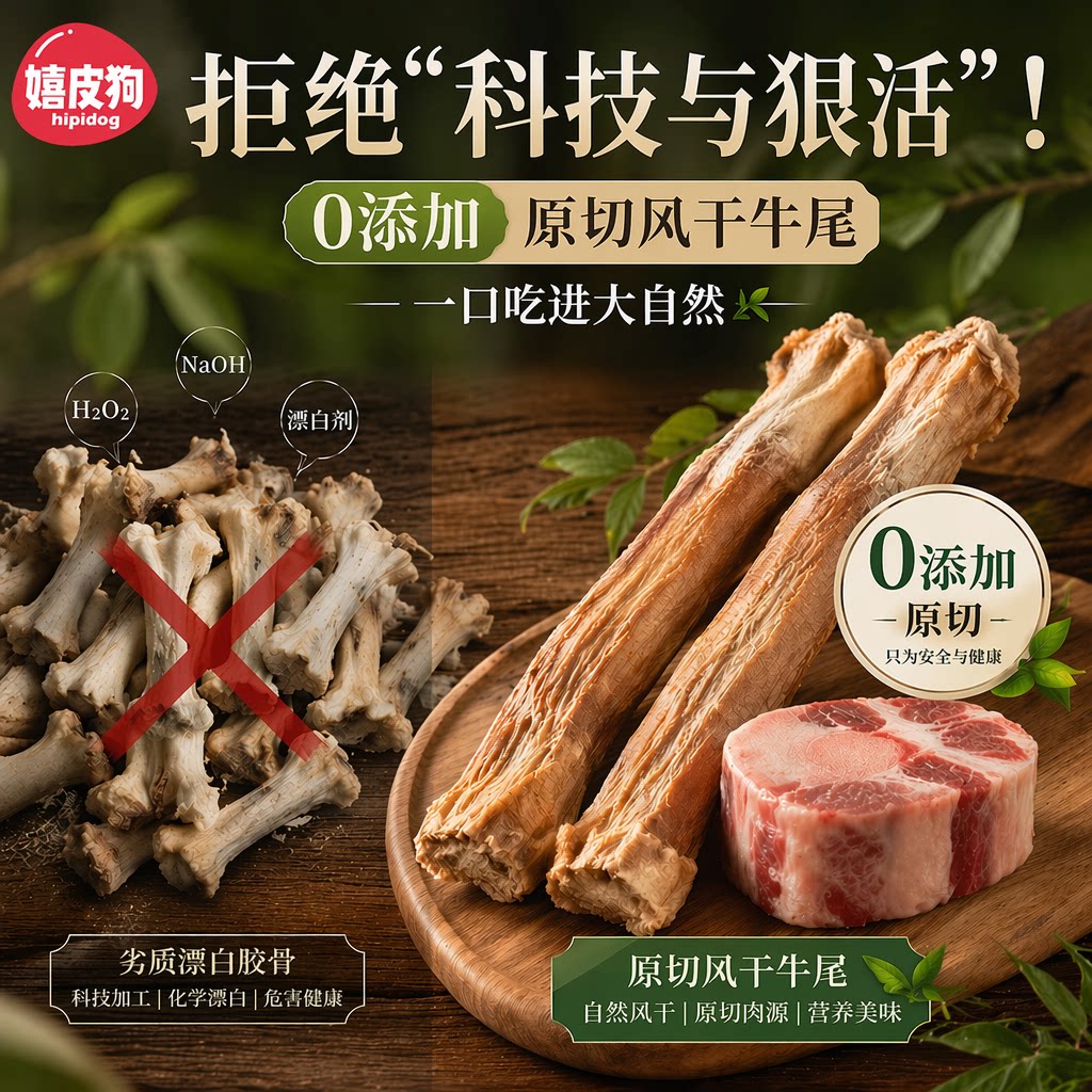 狗狗零食风干牛尾磨牙棒泰迪金毛小型犬中大型犬洁齿宠物耐咬骨头