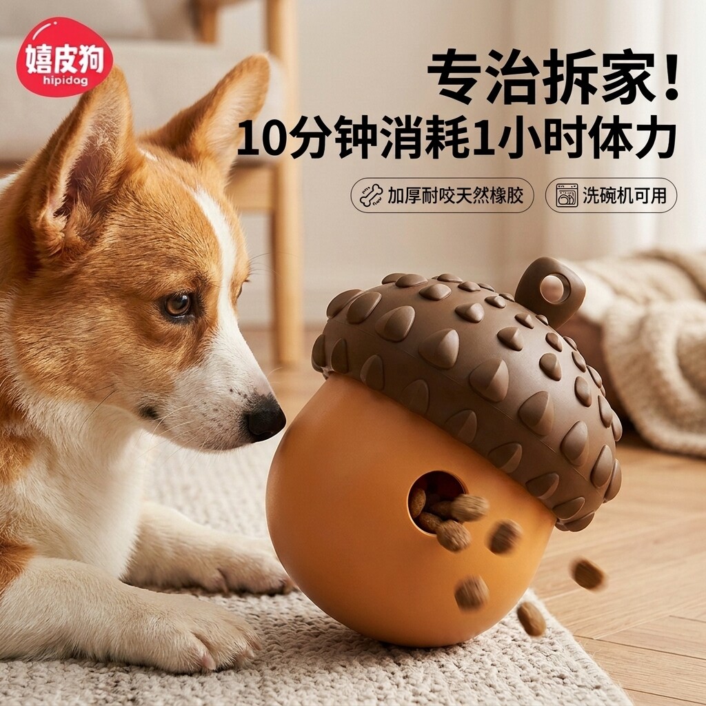 狗狗漏食玩具藏食玩具益智丰容嗅闻冻干宠物小狗零食丰荣漏食球