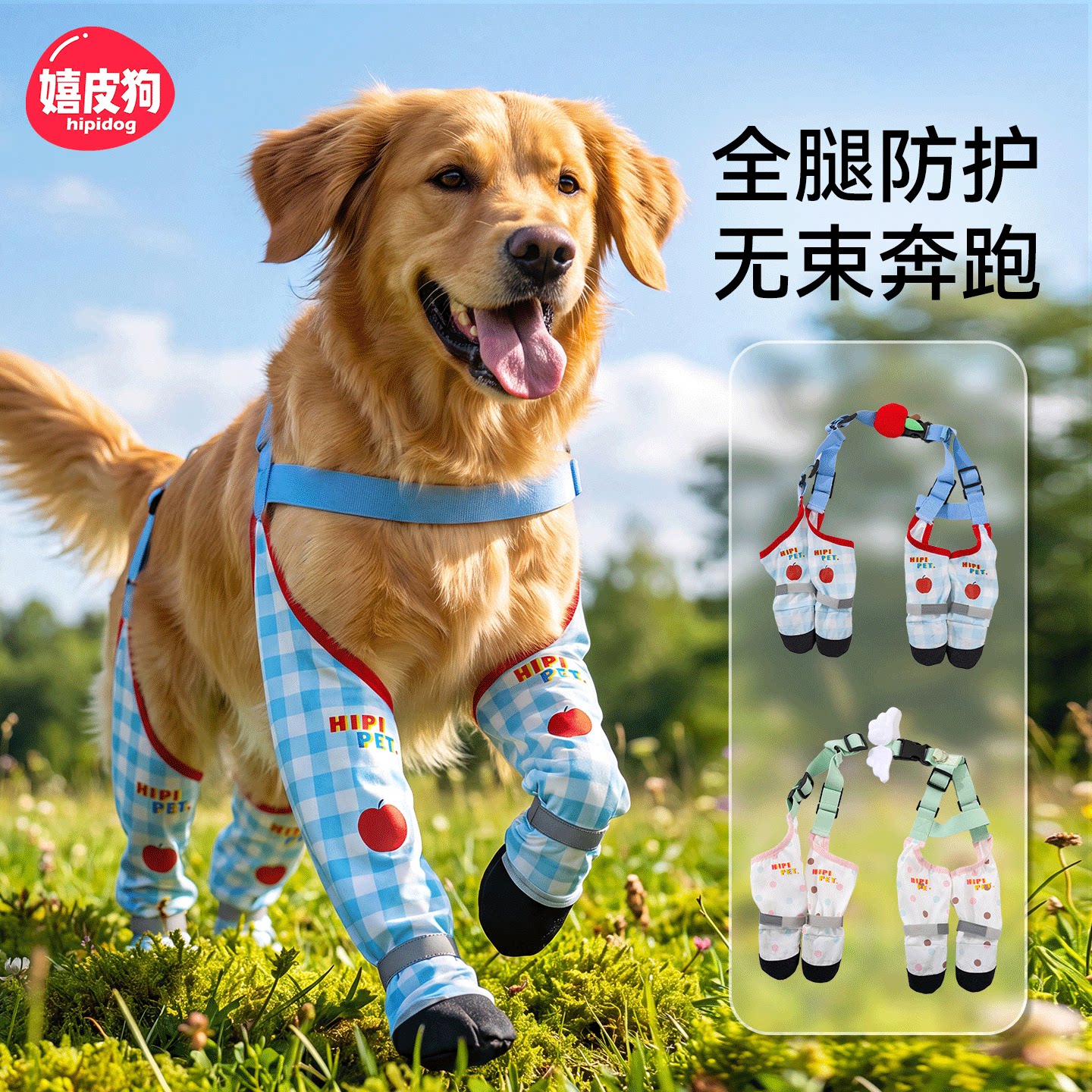 狗狗鞋子中大型犬雨鞋外出防脏防水鞋套宠物脚套软底夏季透气腿套