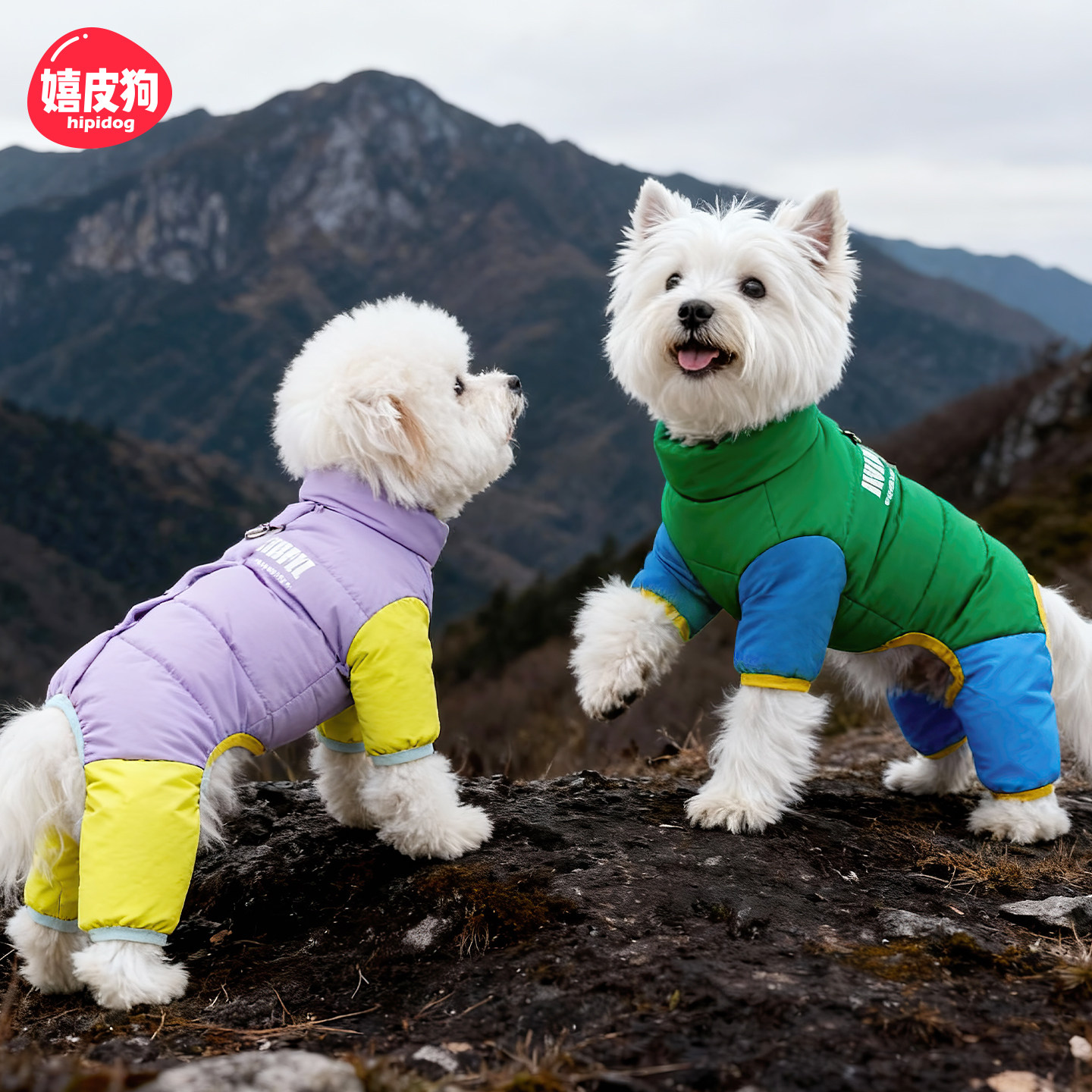 小狗狗羽绒服冬天加厚冬装泰迪比熊雪纳瑞宠物西高地冬季四脚衣服