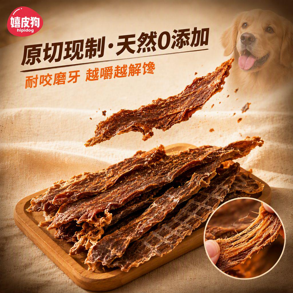 嬉皮狗原切无添加磨牙鸭肉干