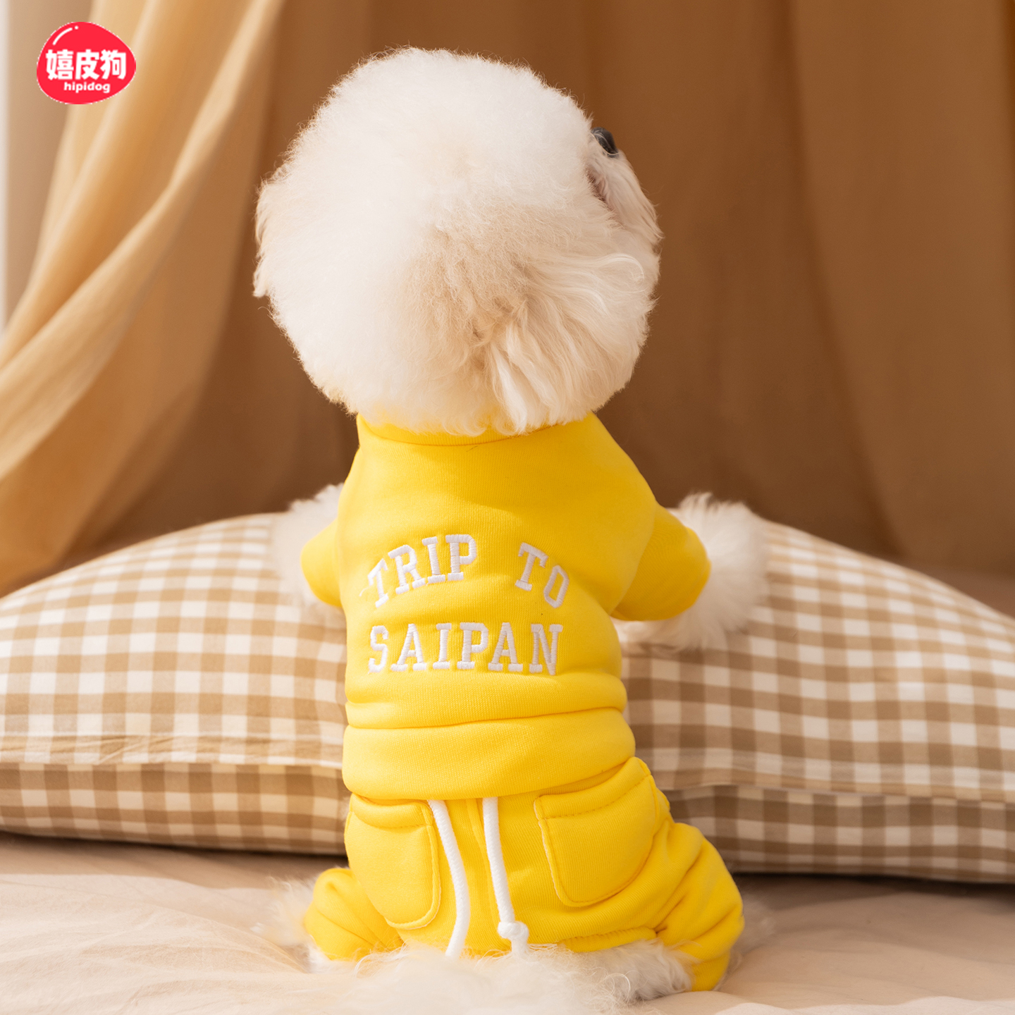 运动风四脚衣冬天小狗狗衣服比熊泰迪宠物小型犬冬季雪纳瑞居家服