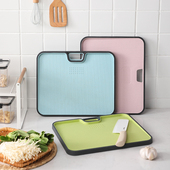 菜板家用便携宝宝辅食案板套装 厨房小麦秆双面切水果专用砧板刀板