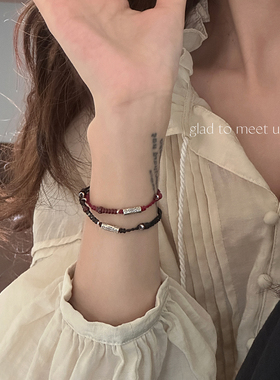 GTMU 锦鲤情侣手链一对s925纯银本命年编绳红绳男女小众上岸礼物