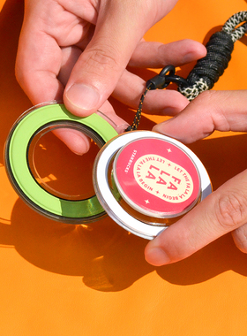 适用于手机双面吸休息站MagSafe泡泡骚指环收纳磁力底座防丢挂件