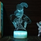 漫威蜘蛛侠3d小夜灯创意科幻led立体视觉台灯卧室床头灯生日礼物