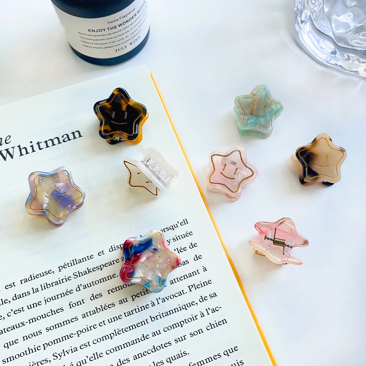 韩国五角星海星小号抓夹新款气质醋酸发抓女甜美可爱刘海碎发夹子