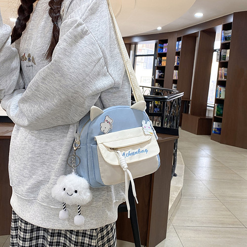 手机包女斜挎2025新款潮软萌可爱单肩包 百搭学生轻便通勤小包包