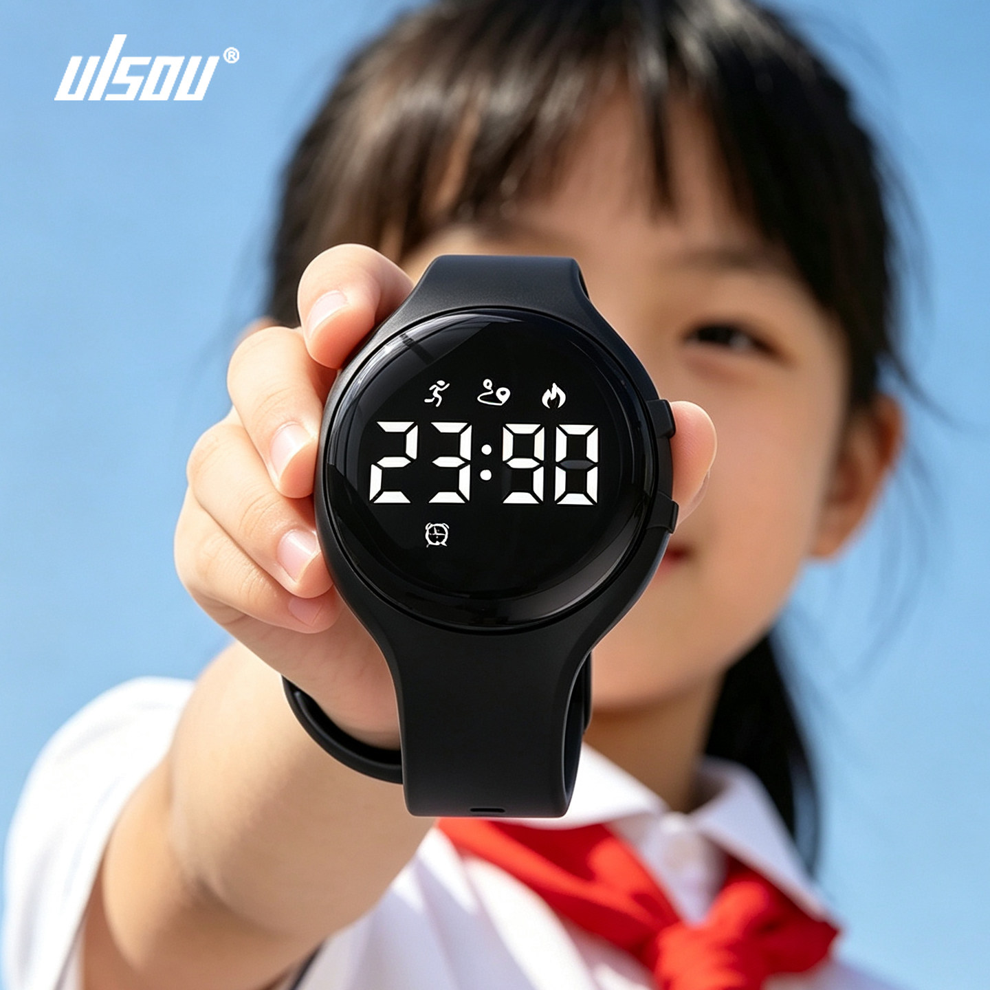 手表女款学生ins风小众只看时间6到12岁小学生防水儿童电子表女孩图片