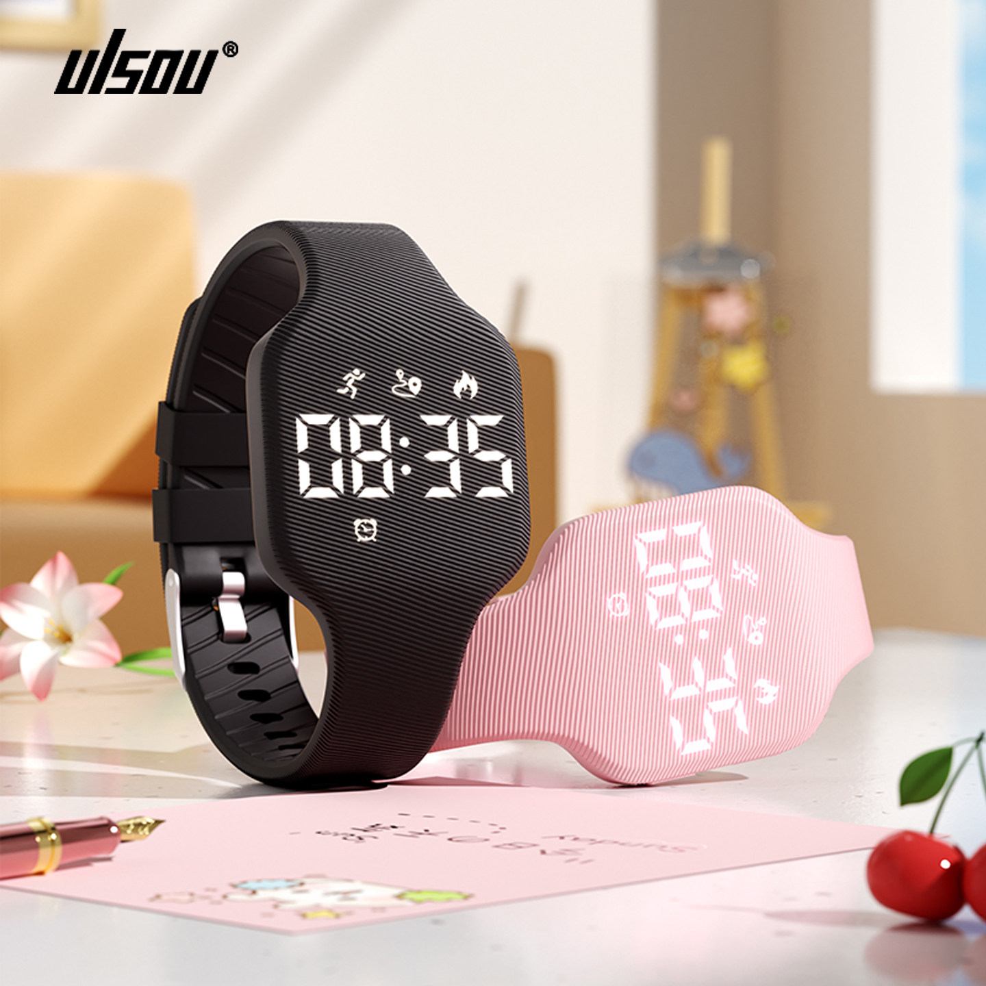 初中生专用手表只看时间女款静音腕表高颜值女生防水电子表女孩