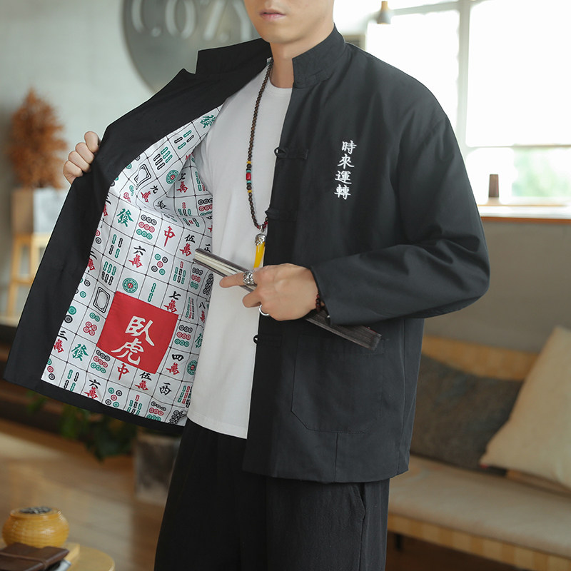风秋季新款男士宽松大码明星同款夹克外套219-2-W02-P80图片