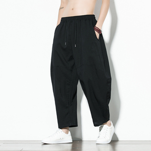 夏季风男士长裤潮流哈伦裤宽松大码日系九分裤219-2-A10-P55,男装休闲裤,星座219-2