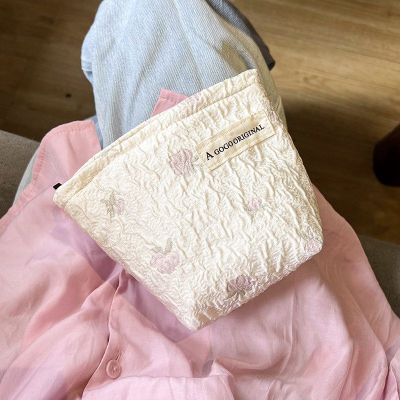 新款ins小众奶油白小号化妆包便携式补妆收纳袋钱包高级感口红包,箱包皮具/热销女包/男包,手拿包,淘宝优惠券,粉丝福利购,淘宝优惠卷
