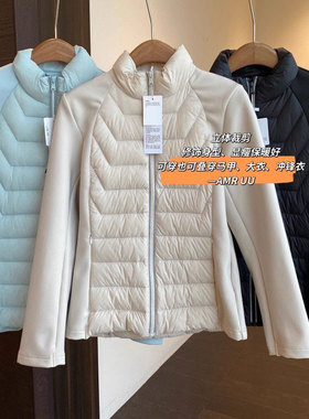 LU家！柜599+！小蛮腰90白鸭绒羽绒服！立领保暖显瘦百搭女25新冬