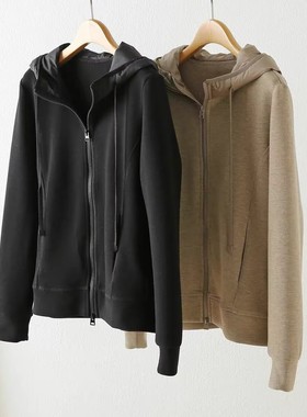 升温5度+~双面磨绒！暖融融宽松百搭自发热加厚连帽抽绳懒人外套