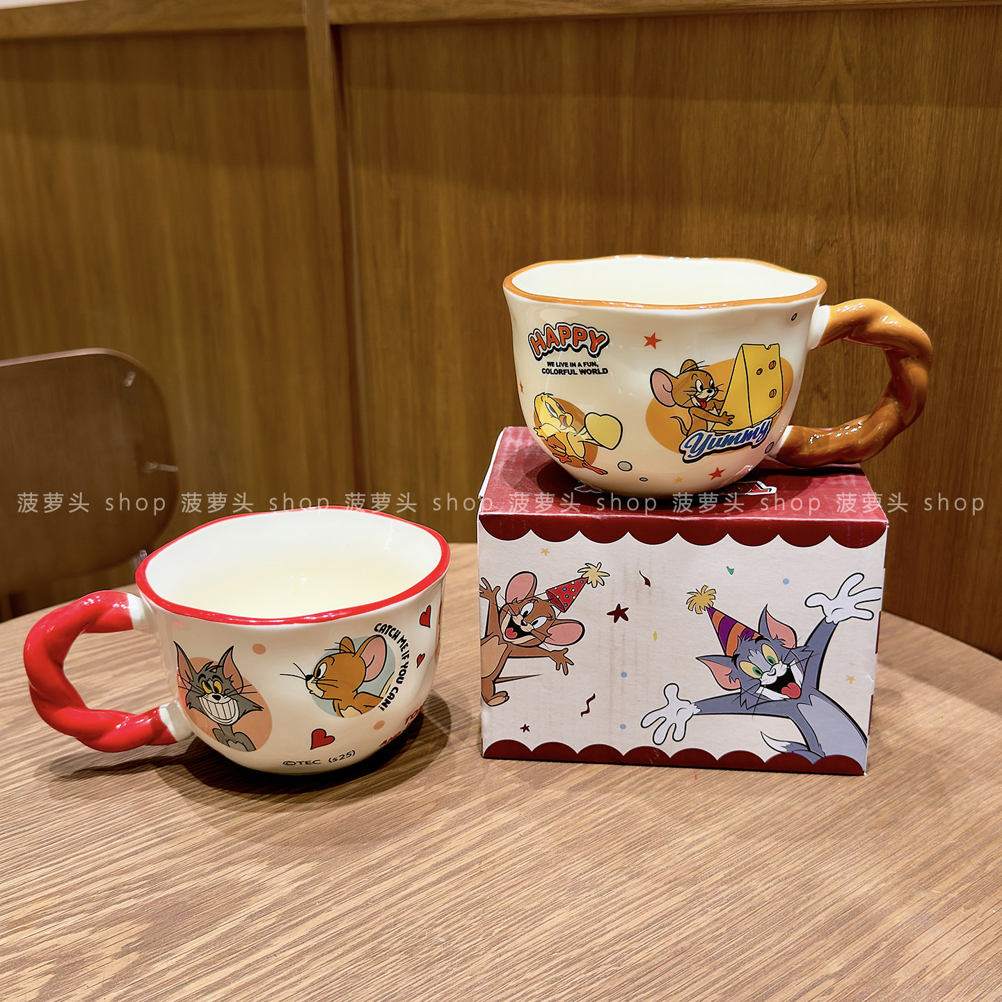 正版猫和老鼠陶瓷马克杯家用水杯情侣对杯情人节礼品杯子生日礼物