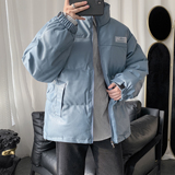 Q603冬季港风男女机车服立领棉衣皮衣加厚棉服外套日系大码P128，男装皮衣，电商C306
