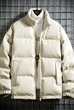 Q603日系大码网格挂拍PU皮棉衣外套棉服男宽松立领皮衣棉袄P128，男装皮衣，电商C306