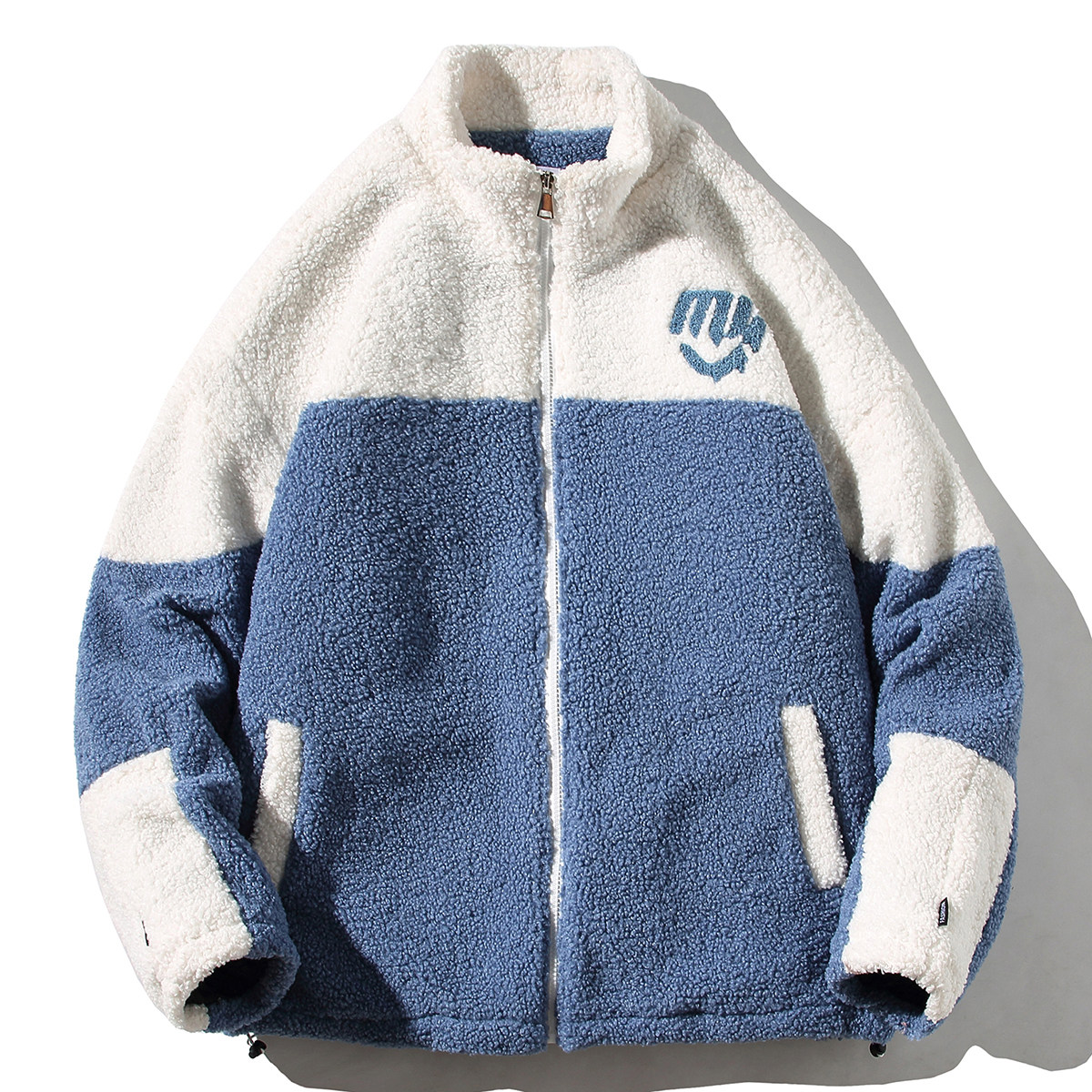 Q2099冬季男女休闲港风潮流撞色加厚羊羔毛棉服毛绒外套P120,男装棉衣,电商C306