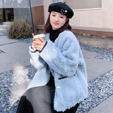 现货主推小香风仿濑兔毛外套羊羔毛皮毛一体207-J8830P175控258，女装皮草，卡莱