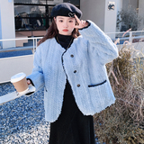 现货主推小香风仿濑兔毛外套羊羔毛皮毛一体207-J8830P175控258，女装皮草，卡莱