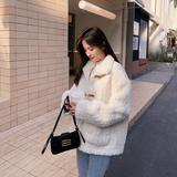 现货主推加厚仿濑兔外套皮毛一体羊羔毛207-J8828P175控258，女装皮草，卡莱