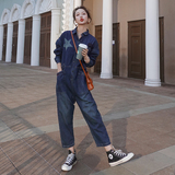 现货主推款高转化系带减龄复古牛仔连体裤207-J523P115控168，女装牛仔裤，卡莱