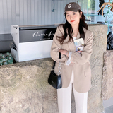 现货！22秋装一粒扣撞色条纹里布西装207-J0217P115控168，女装西装，卡莱