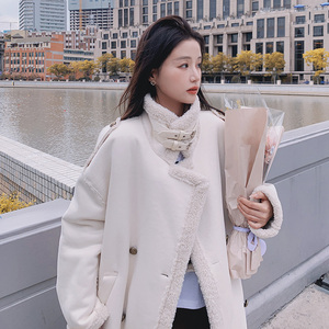 现货 羊羔毛皮毛一体中长款机车服外套207-J8862P195控278图片