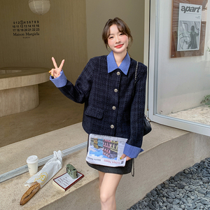 【春款现货】数据好 假两件拼接小香风外套207-1067P145控228图片